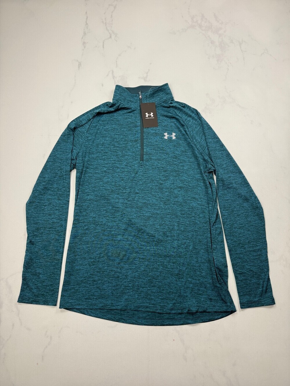Under Armour HeatGear T-Shirt Teal 2010s Sporty Fitted - Mens M NWT